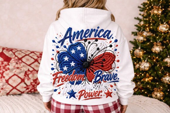 America Land of the Free Shirt, Floral: A Patriotic Design Asset