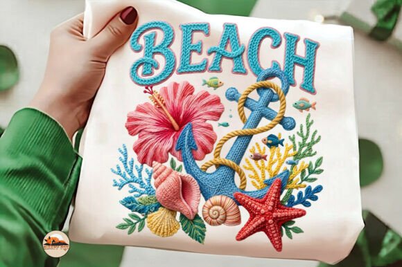 Beach Anchor PNG: Your Floral Summer Shirt Design Asset