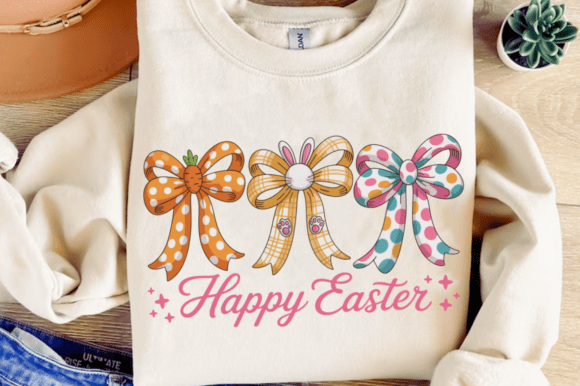 Celebrate Spring with Coquette Bow Bunny PNG & Happy Easter PNG
