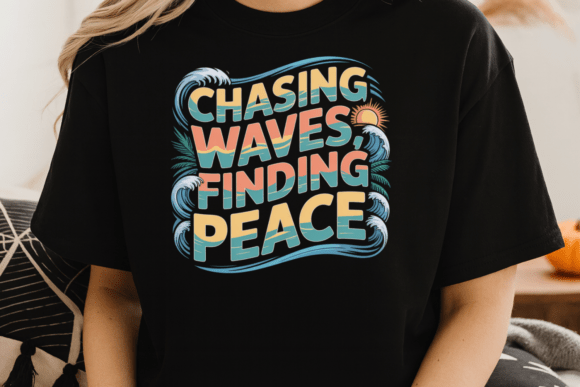 Chasing Waves Finding Peace Summer PNG: A Designer's Guide to Coastal Calm