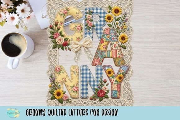 Granny Quilted Letters PNG Design: Warmth in Every Stitch
