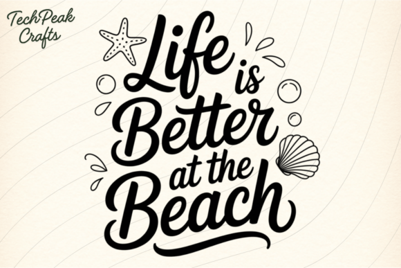 Life is Better at the Beach PNG: A Coastal Design Essential