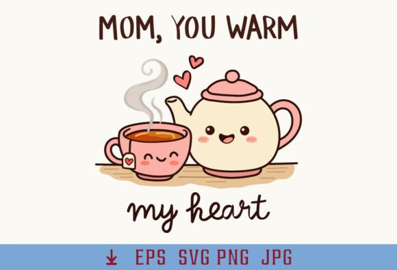 Mother's Day Funny Mama Mom Pun Tea: A Warm & Playful Design Asset