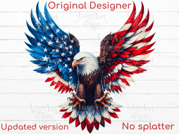 Patriotic Eagle American Flag Wings: A Bold Symbol for Your Brand