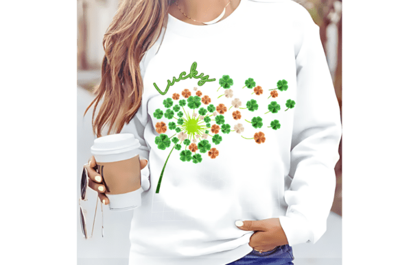 St Patrick's Day Shamrock Dandelion PNG: A Unique Design Asset