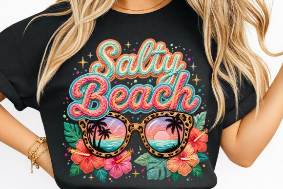 Summer Leopard Salty Beach Faux Yarn PNG: A Trendy Design Asset